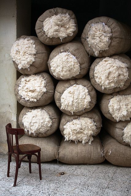 Raw cotton in bales