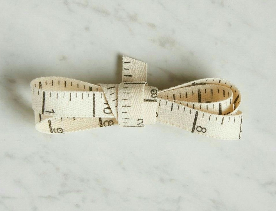 A tailor’s measuring tape